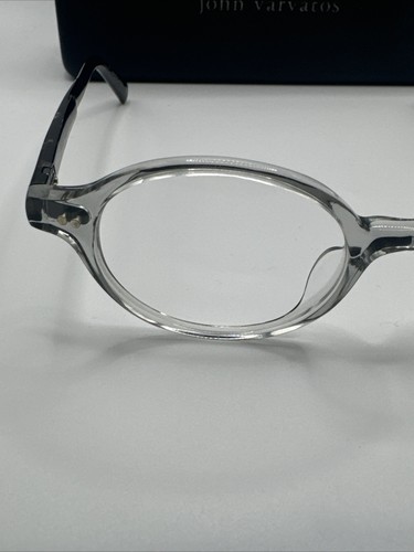 John Varvatos Eyeglasses JV V206 46 mm Grey Crystal Round - Made in Japan - Picture 17 of 20
