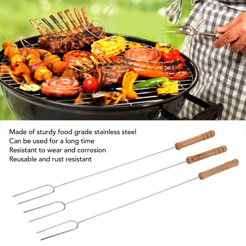 3Pcs Barbecue Forks,Marshmallow Roasting Sticks,Multifunctional Stainless Ste... - Picture 2 of 9