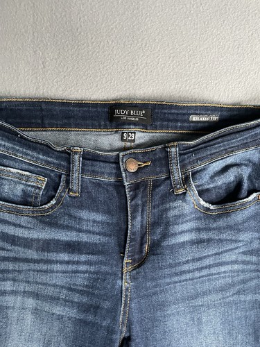 JUDY BLUE Women Jeans Sz9/29. Relax Fit Med Wash 28x26 Mid Rise. F4 - Picture 3 of 9