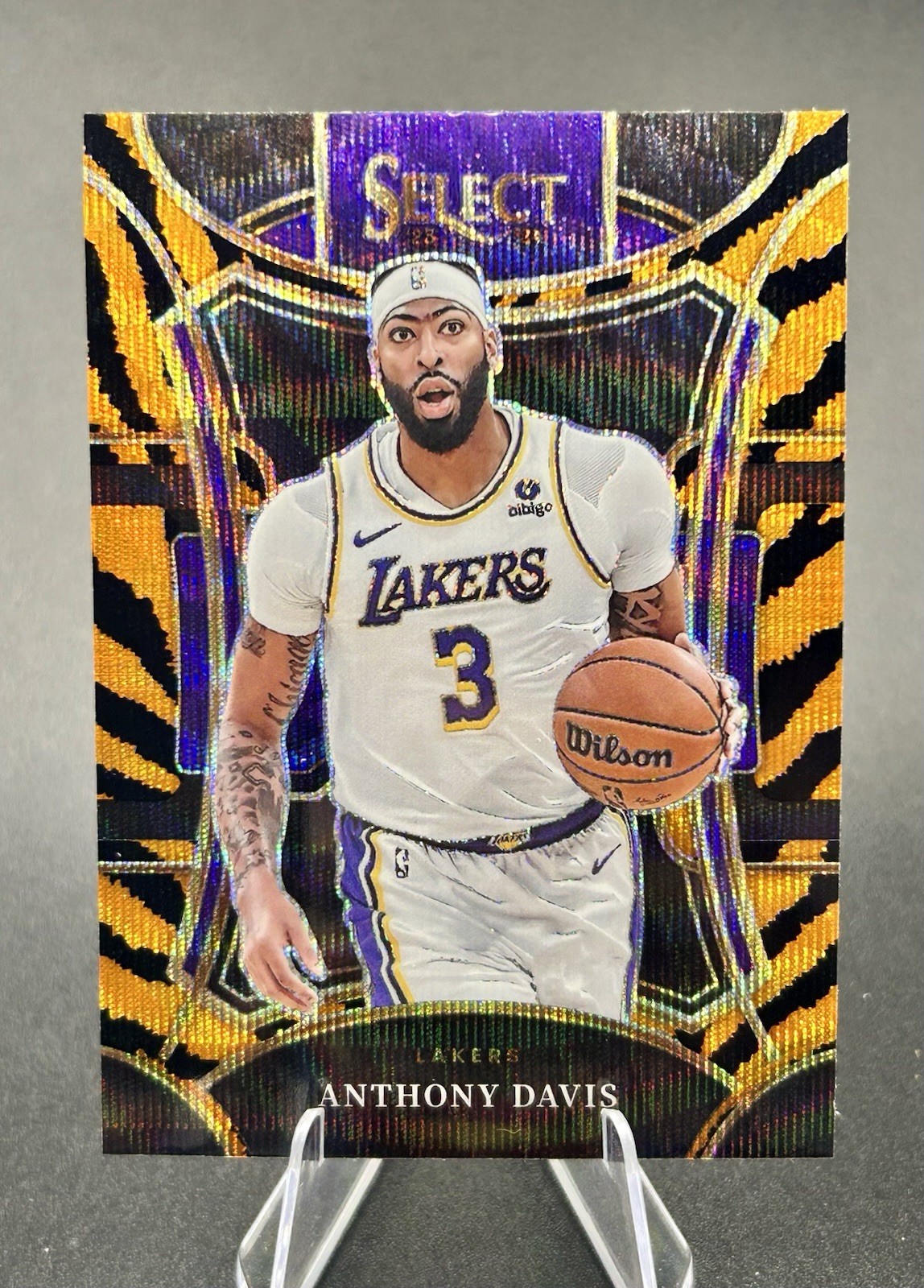 Anthony Davis Tiger Stripes Prizm 🐅 2023-24 Panini Select Mezzanine 🏀 Mavs