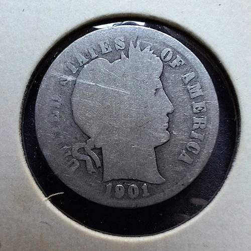 1901-S Barber Liberty Dime, Key Date with Low Mintage, KM 113