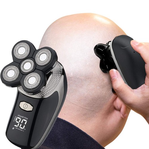 Mens Electric Bald Head RazorHead Shaver for Bald Men Grooming Kit Wet-Dry Ro...