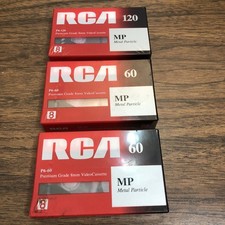 Vintage RCA Premium 2 P6-60 1 P6-120 8mm Videocassette METAL PARTICLE Japan