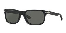 PERSOL PO3048S 900058 Rectangle Black Polarized Green 58 mm Men's Sunglasses