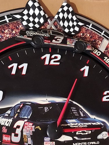 Dale Earnhardt #3 NASCAR Race Wall Clock with Sounds New In Box - Picture 3 of 8