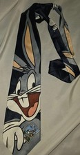 Vintage Looney Tunes Bugs Bunny Stamp Collection Men's Necktie 1997