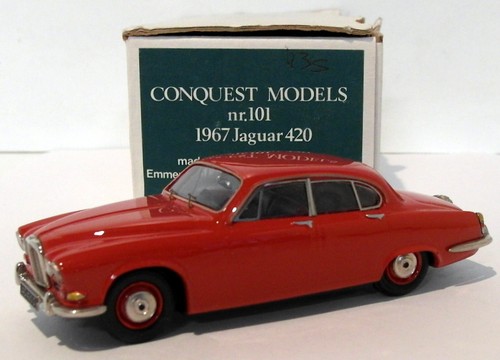 Conquest Models 1/43 Scale 101 - 1967 Jaguar 420 - Red - Picture 1 of 5