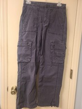 American Eagle Pants Womens Size 2 Short Black Baggy Jogger Cargo Gunge Street