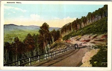 Postcard ROAD SCENE Mohawk Trail Massachusetts MA o/19 AM6168