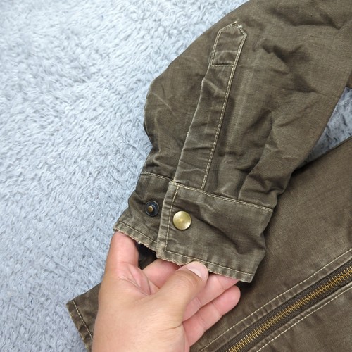 Kuhl Jacket Mens Small Brown Vintage Patina Dye Burr Canvas Outdoor Hike Zip Up - Picture 12 of 21