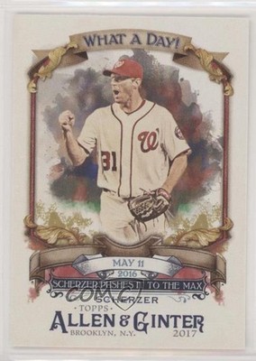 2017 Topps Allen & Ginter What a Day Max Scherzer #WAD-68 pv4