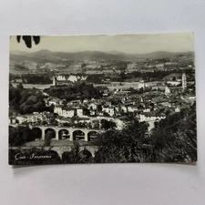CEVA PANORAMA WEDGE POSTCARD WHITE BLACK LARGE SHIPPED 1956 TRAVELLED 