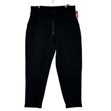 Spanx Heavy Air Essentials Tapered Pant Sweatpants Lounge Very Black Large