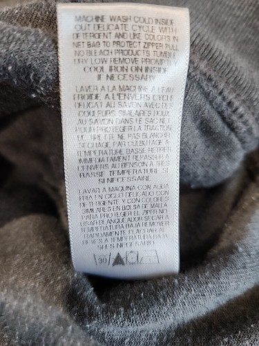 JUICY COUTURE Women's Size Medium Velour Tracksuit Sweatshirt Gray Pink Logo - Picture 7 of 13