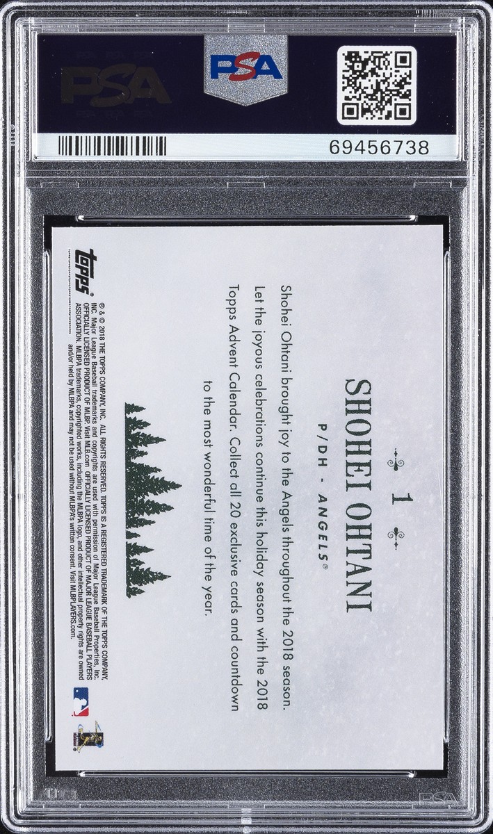 2018 Topps Advent Calendar Shohei Ohtani RC Card #1 SP