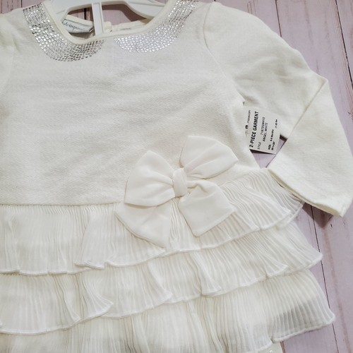 New Baby Girl First Impressions 2pc Outfit Size 6-9 Months Pants Top Set - Picture 3 of 3
