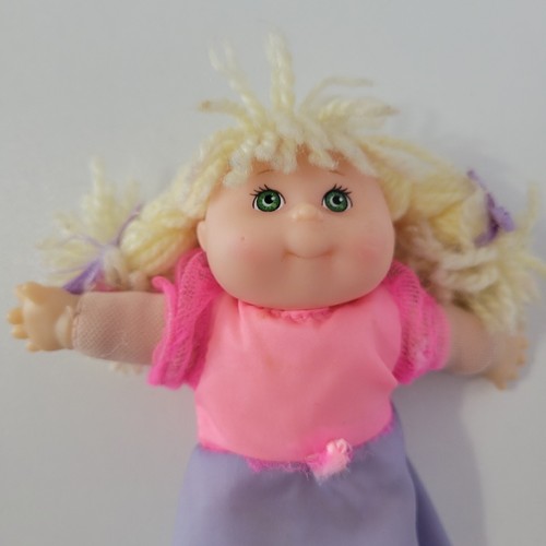 Vintage Mattel Cabbage Patch Kids Mini Puppe blonde Haare grüne Augen 1995 - Bild 2 von 13