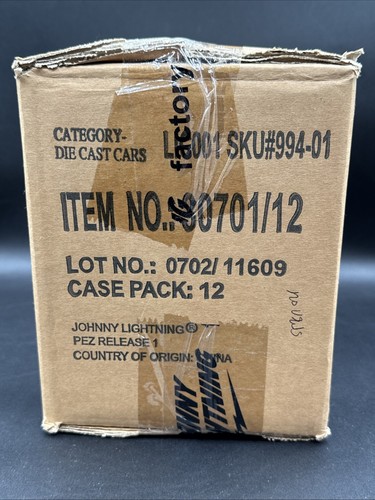 2002 Johnny Lightning Factory SEALED CASE x12 Cars PEZ RELEASE 1 30701 FREE SHIP - Picture 2 of 10
