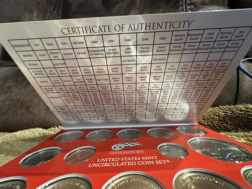 2007-D-U.S. Uncirculated Coin Set, Inc.State Quarters&President $1 Coins-COA&OGP - Picture 2 of 4