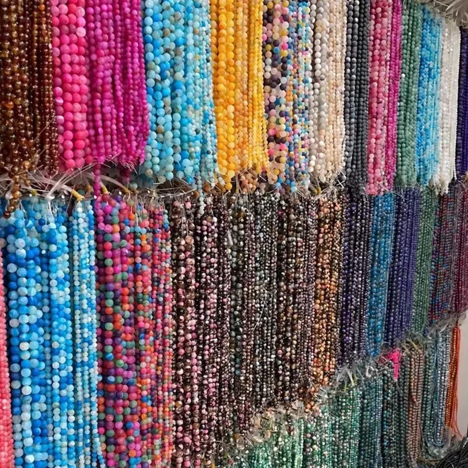 Cuentas sueltas espaciadoras redondas de piedras preciosas naturales para hacer joyas 4 mm 6 mm 8 mm 10 mm 12 mm Foto 4 de 4