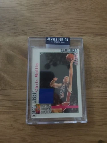 2021 Jersey Fusion Chris Mullin Warm-Up Jacket Relic Swatch #JF-CMDT Warriors