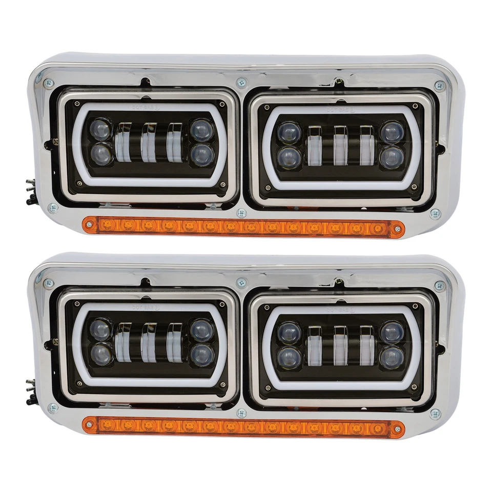 Lâmpada de faróis projetor LED DRL para Kenworth W900 81-19 para Western Star 4800 - Imagem 4 de 4