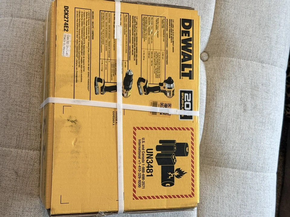 DeWalt DCK274E2 20v Brushless 2-Tool Combo Kit w/ 2 Power Stacks - Image 2 of 3