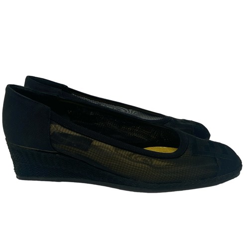 Juicy Couture Damenschuhe Größe 8,5 schwarz Mesh-Slipper flache Schuhe Glitzer spitz zulaufend - Bild 2 von 12
