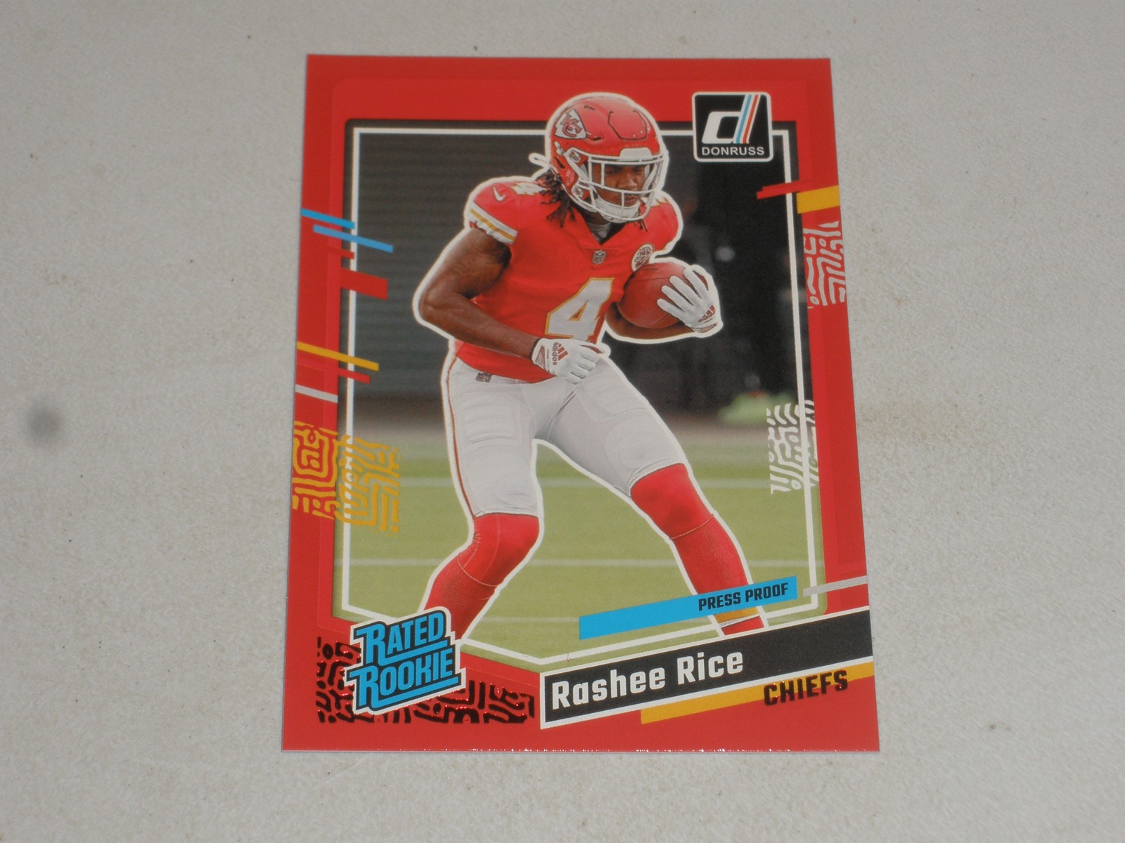 2023 Donruss Rated Rookie Red Press Proof #350 Rashee Rice RC