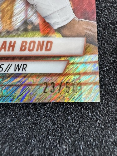 2024 Bowman Chrome U Isaiah Bond Gold Shimmer Refractor RC Rookie #D 23/50 SP - Bild 3 von 3