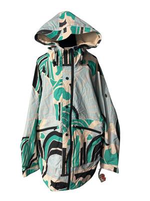 FP Movement Singin In The Rain Printed Jacket Wave Runner Seafoam L NWT