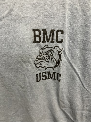 Blaues kurzärmliges Herren-T-Shirt BMC British Motor Corp. USMC Bulldogge Größe Large - Bild 2 von 4