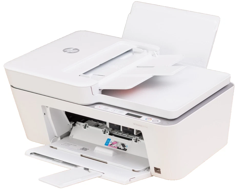 HP DeskJet 4155e WiFi USB Color Inkjet Printer Scanner Copier LCD w/ PSU, cables - Image 4 of 4