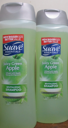Lot of 2 Suave Juicy Green Apple Revitalizing Shampoo 15oz *24H Fragrance