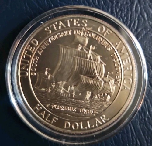 1992 D Columbus Quincentenary Commemorative Half Dollar - Picture 3 of 3