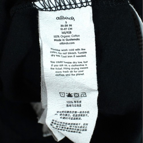 Camiseta Allbirds Negra Cuello Redondo Manga Larga Hombres XXL Algodón Allgood Atlética - Imagen 6 de 10