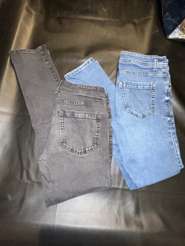 LOT OF 2 PAIR The Perfect Jean NYC Jeans Mens 31x32 Slim Black and Indigo Blue