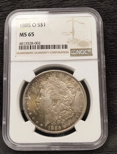 1885-O Morgan Silver Dollar NGC MS65 – Gem Toned - High Grade