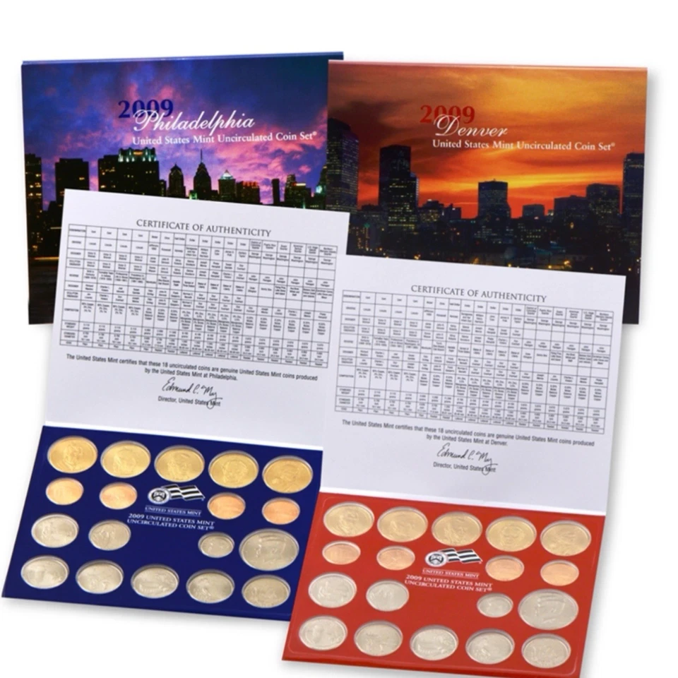 United States Mint Uncirculated Coin Set 2009 Complete 36 Coin Set BU OGP - Image 4 of 4