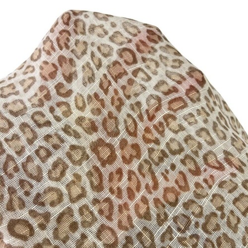 Chicos Damen Leopardenmuster Schal Fransen transparent Halstuch 42x42 eckig beige elfenbein - Bild 2 von 16