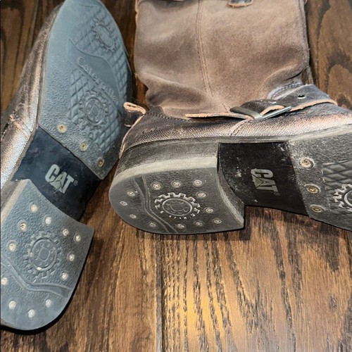 Caterpillar braune Lederstiefel mit Schnalle Größe 7 - Bild 6 von 8