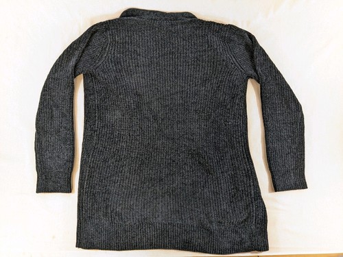 Matty M Women's Cardigan Sweater Blue Knit Size Small Ribbed Knit - Picture 2 of 5