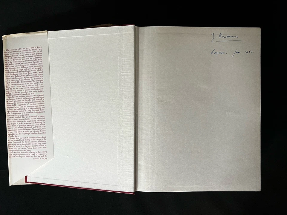 The Institution of Naval Architects 1860-1960 Historical Survey K C Barnaby - Image 3 of 4