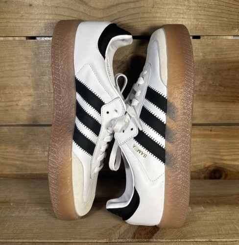 NEW Women’s Size 8.5 Adidas Sambae “Cloud White Metallic Gold” Low Shoes JI1349 - Picture 6 of 8