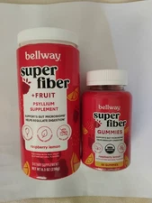 Bellway Raspberry Lemon Super Fiber + Fruit Supplement Powder & Fiber Gummies