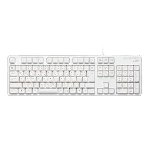 Elecom TK-FCM104XWH Keyboard Wired Membrane Full Keyboard WhiteNEW - 第 1/7 張圖片