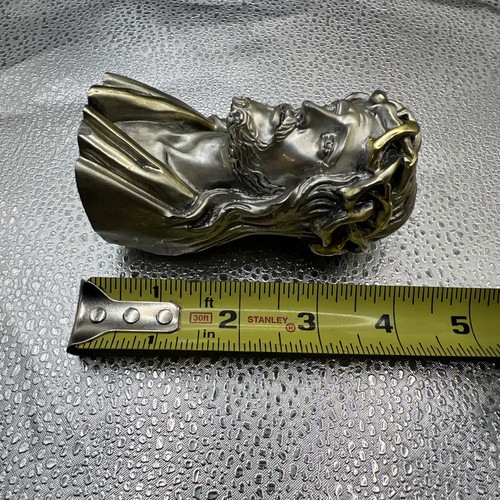 "Estatuilla de colección miniatura 4"" Jesús corona de espinas estatua de peltre Italia romana" - Imagen 14 de 16