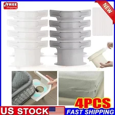 4 Pack Lock Sheet Holders Keep Sheets Tight Heavy Duty Straps Fit All Mattresses