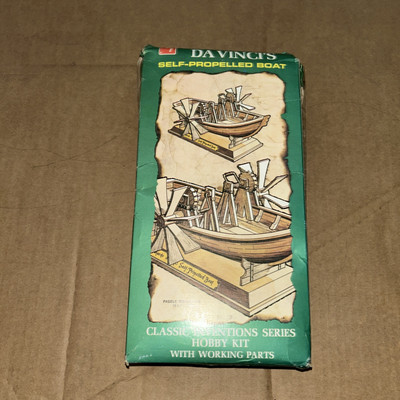 Vintage AMT Leonardo Da Vinci s Self Propelled Boat L102 Model Kit Complete Kit