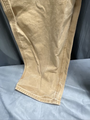 Carhartt (Herren Größe 42x30) Distressed, B01 Braun Canvas Arbeitshose Flecken USA - Bild 8 von 24